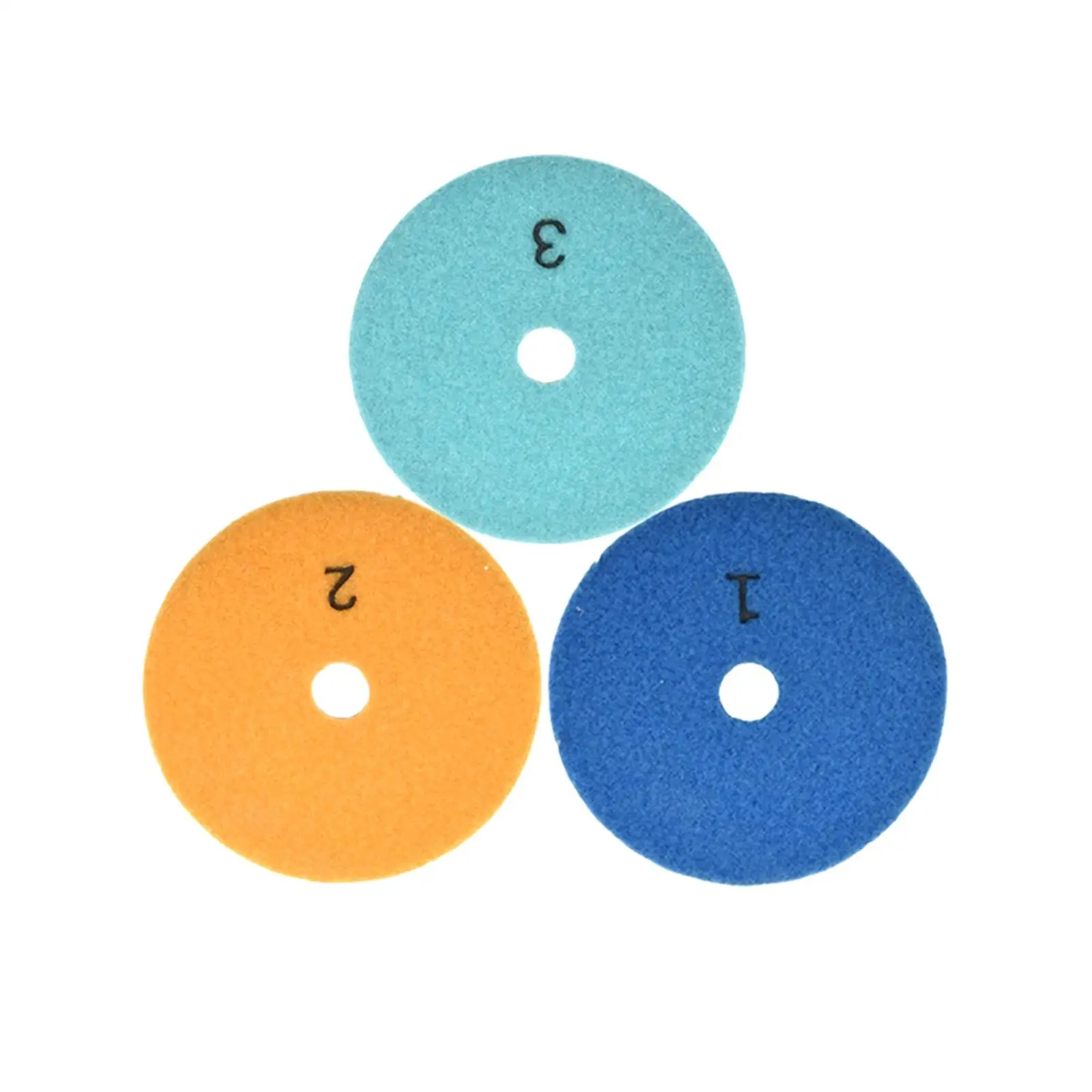 3 Pieces 4 Inch Polishing Pads Glass Marble Polishing Tool Durable Concrete