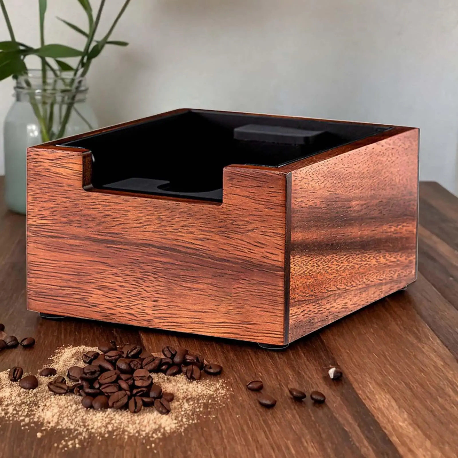 Coffee Ground Bin with Removable Bin Barista Tools Detachable Non Slip Base Espresso Machine Accessories Modern Knock Bin