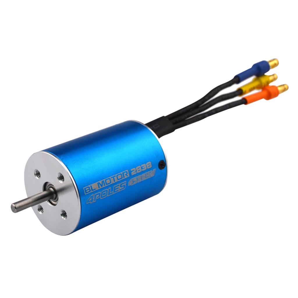 4 Poles 2838 4500KV Brushless Motor for 1:12 1:14 RC Model Car Truck Parts