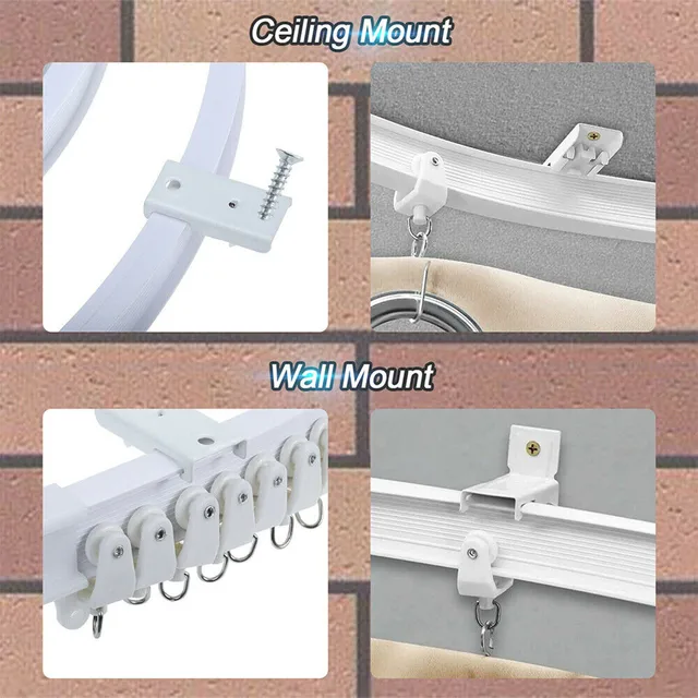 Ceiling Curtain Track Bendable Ceiling Mounted Curtain Track