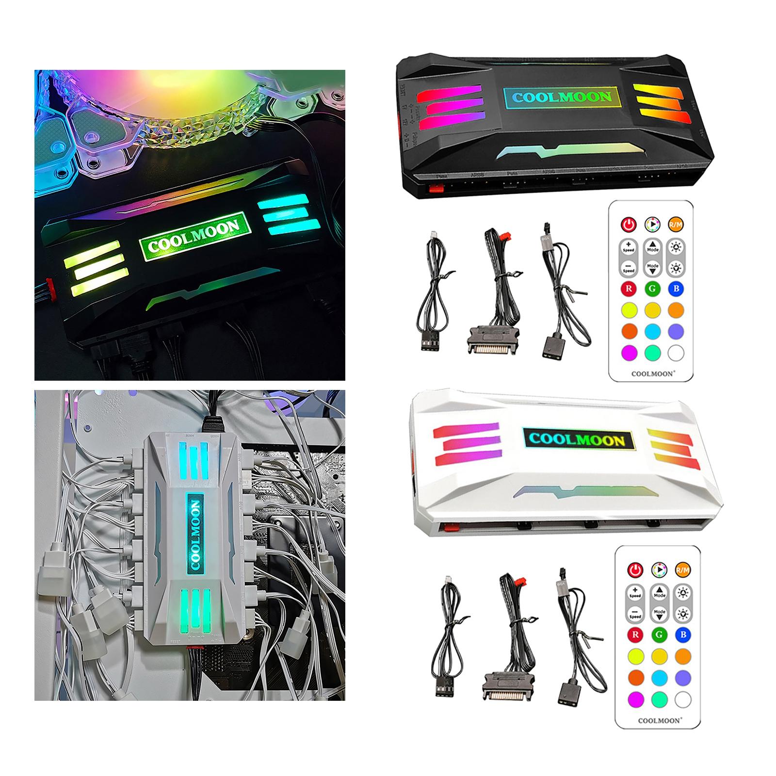 Cooling Fan Smart Remote Control RGB Controller for PC Case Chassis for Asrock for MSI