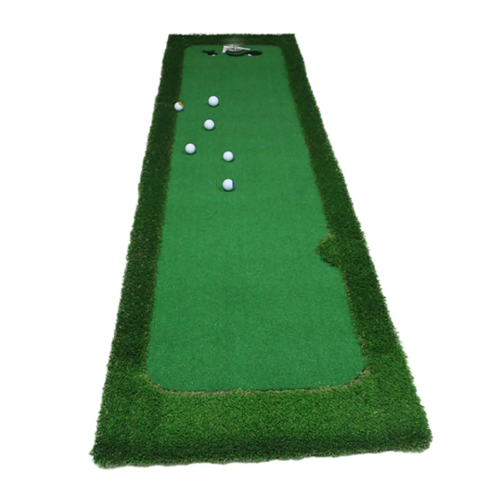 Golf Putting Mat Portable Nonslip Green with 6Pcs Balls for Games Party Home