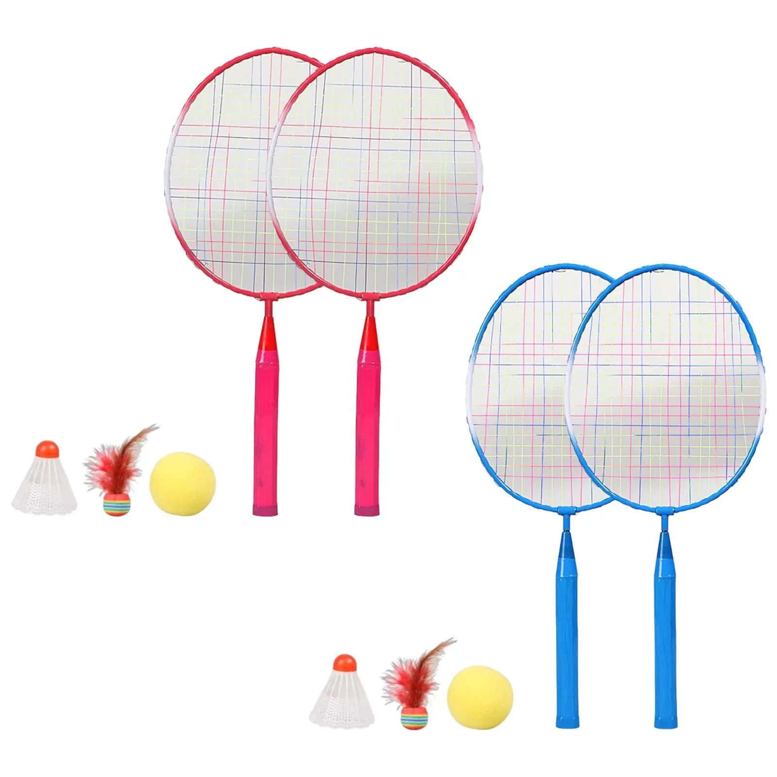 Durable Badminton Rackets for Children Shuttlecocks for Toddler Beach Kids