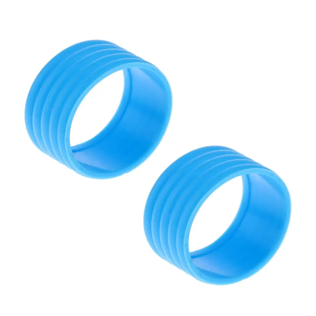 2 Pieces Badminton Tennis Racket Grip Silicone Ring Protector Overgrip 5 Color