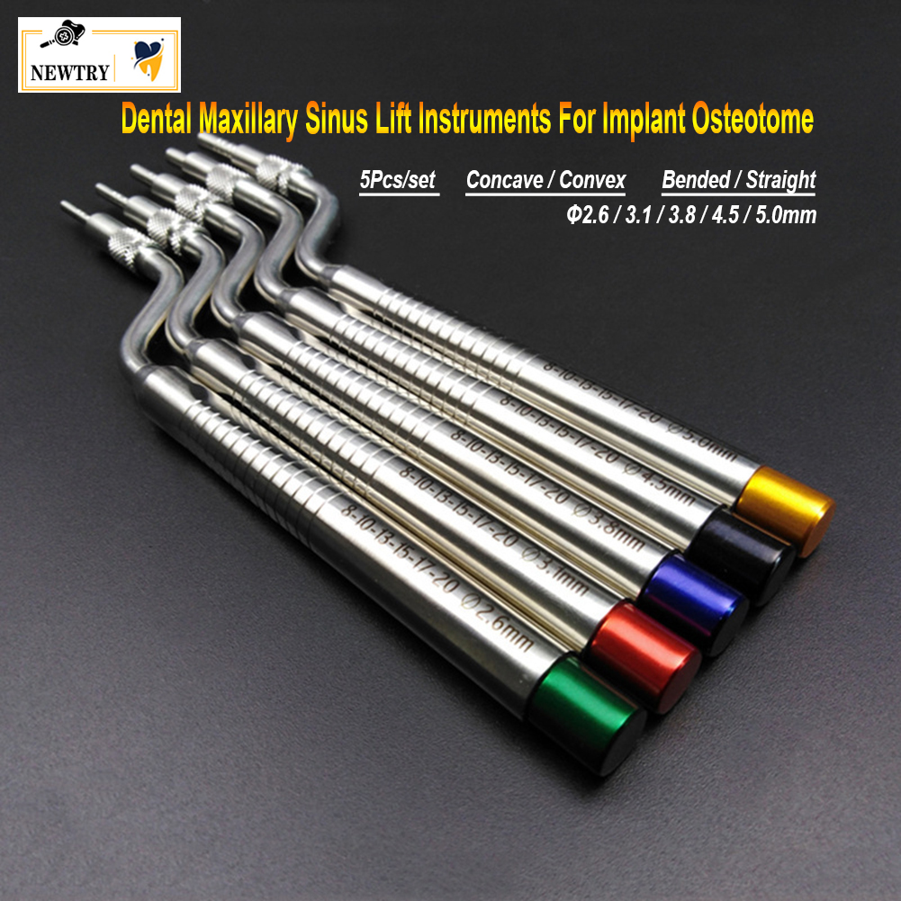 Best of 5Pcs / set Dental Implant Osteotome Kit Maxillary Sinus Lift Instrument Concave Convex Tips Dentistry Tooth Surgical Bone Extruder Reviews & Tips