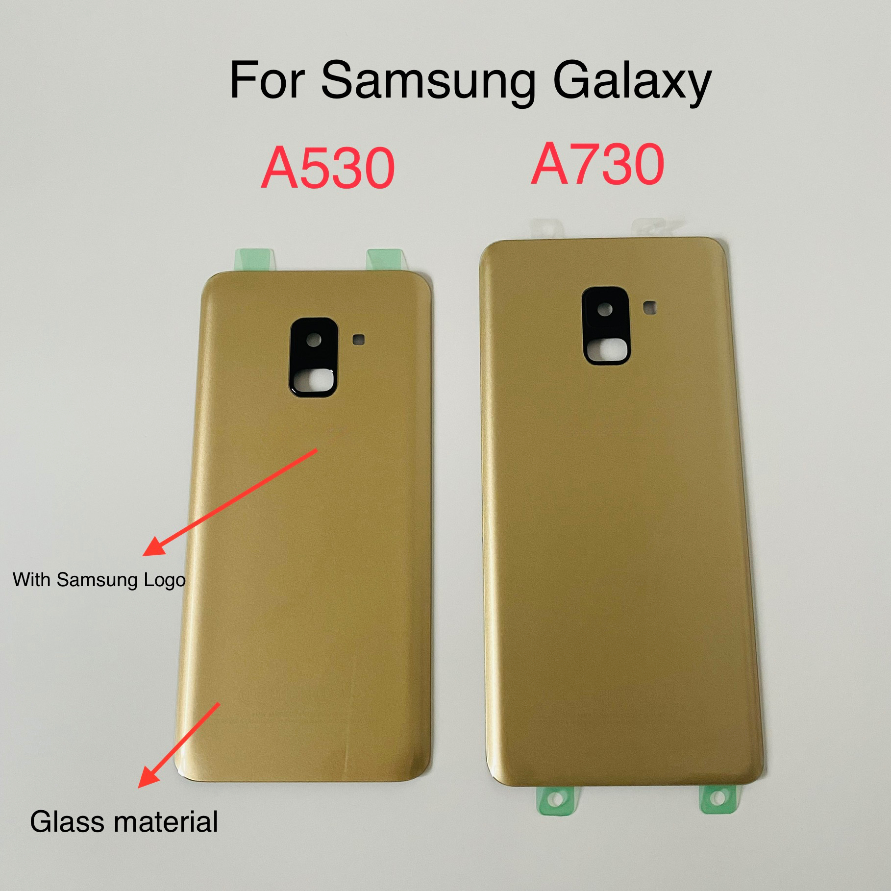 Крышка аккумулятора SAMSUNG Galaxy A8, A530, A530F, A8 Plus, A730 задняя  стеклянная