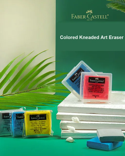 Faber-Castell Colored Kneaded Art Eraser Soft Durable Sketch Putty Rubber  Kneadable Rubber Eraser Stationery School Art Supplies - AliExpress