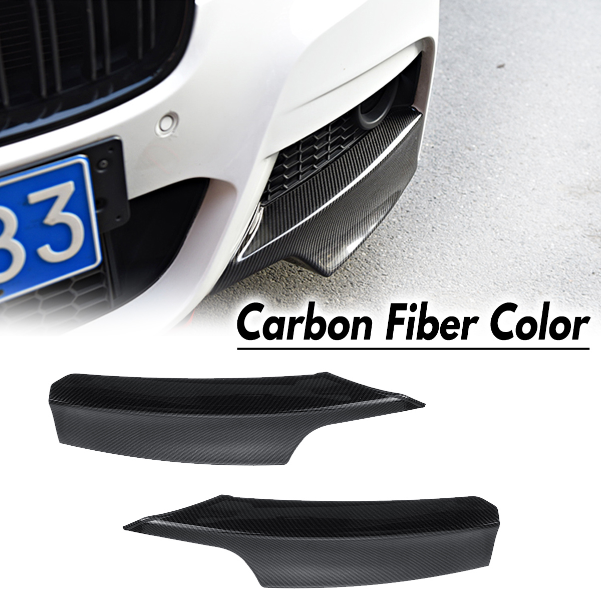 Paar Nebel Licht Lampe Augenbraue Rahmen Abdeckung Für BMW F30 F31 F35 M Sport 2012-2019 Auto Frontschürze lip Splitter Canards Spoiler – Detail 4