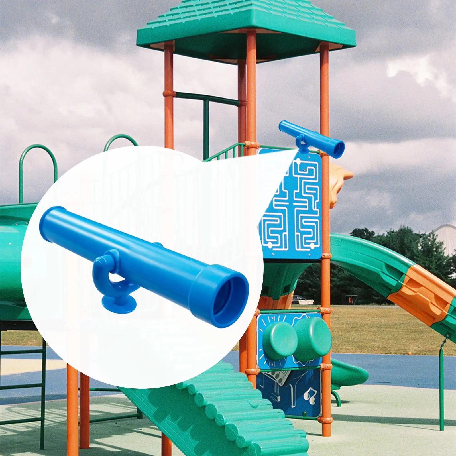Kids Playground Telescope Durable Playground Accessories Spyglass Educational Toy for Backyard Gym Playhouse Outdoor Accessories