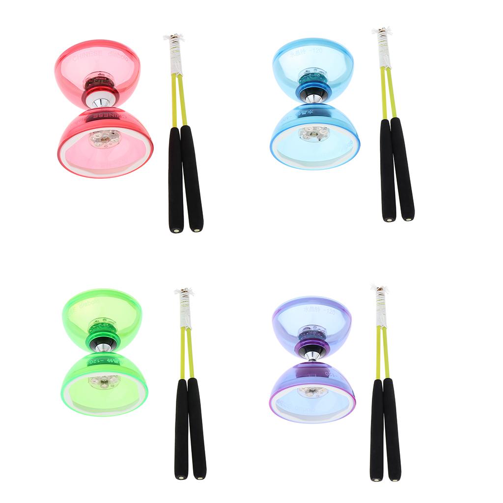 Vintage Chinese Yoyo 3-Bearing Diabolo Skill Toy Light Up, Party Favor, Kids Adutls Indoor Outdoor Fun Play