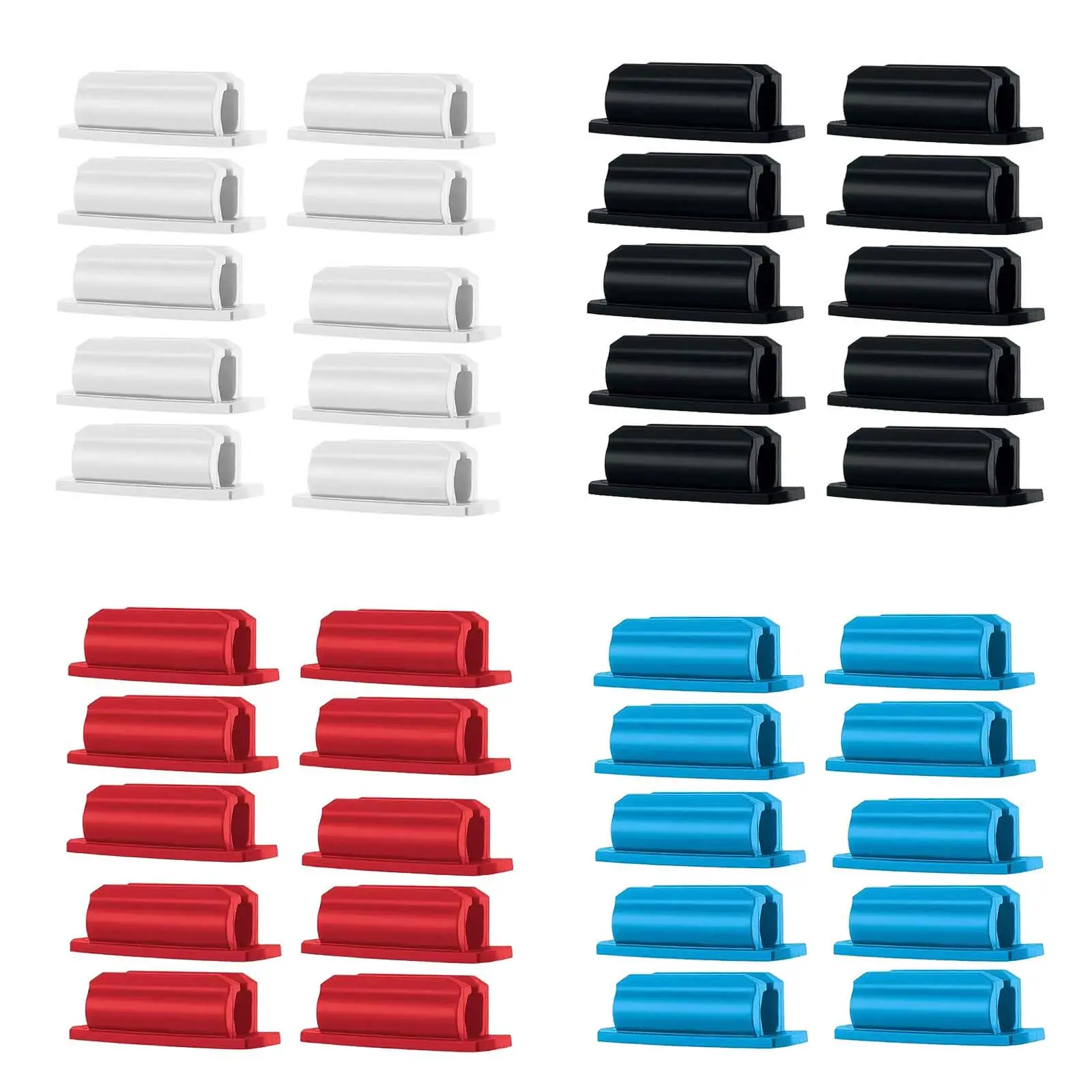10x Sticky Silicone Pen Holder Pencil Clip for Clipboard Office for Car Computer Clipboards Bulletin Board Desktop Accessories