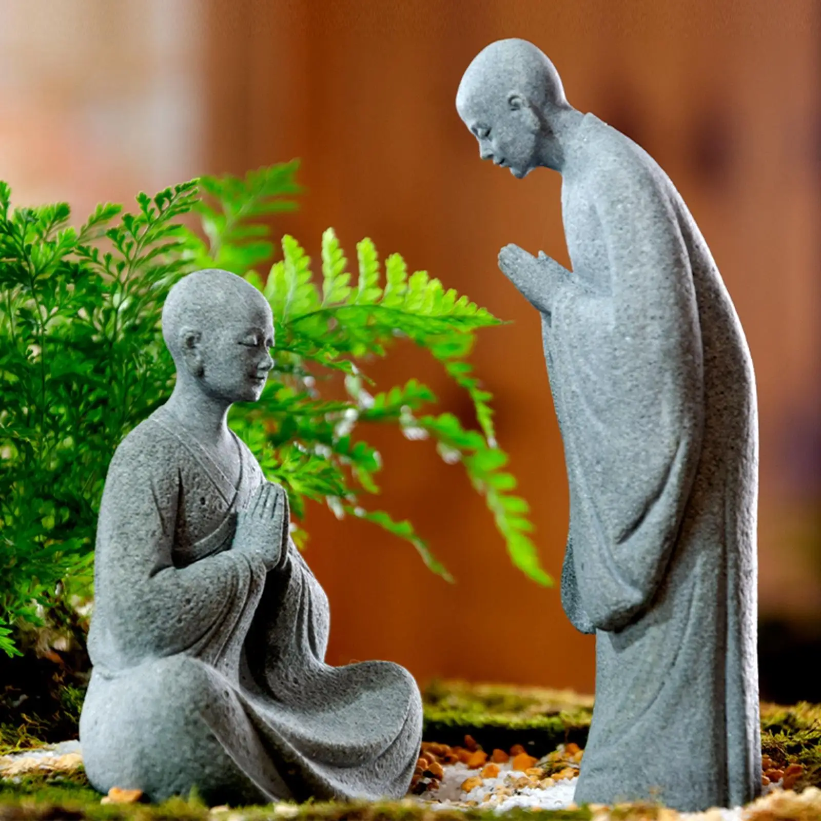 Fish Tank Buddha Sculpture Ornament Mini Garden, Fairy Garden Use Durable