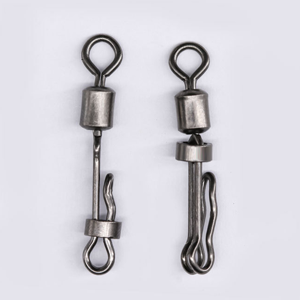 DNDYUJU 20X Karpfen Rollwirbel Mit Schloss Snap Schnell Ändern 8-Form Ring Karpfen Angeln Pellet Linie Stecker angeln Zubehör – Detail 5