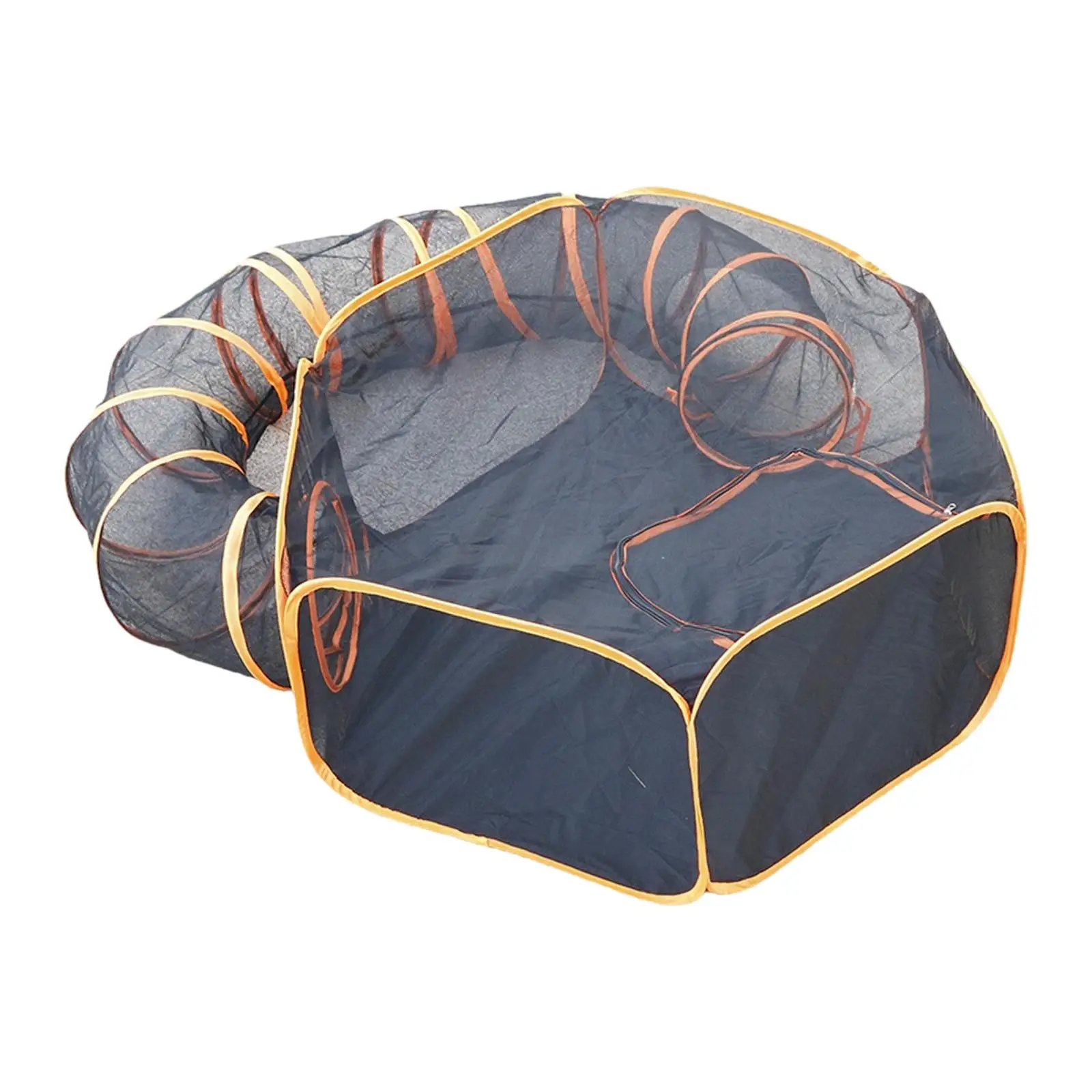 Cat Tunnel Indoor Cats Breathable Playground Scratching Resistant Net 2 in 1