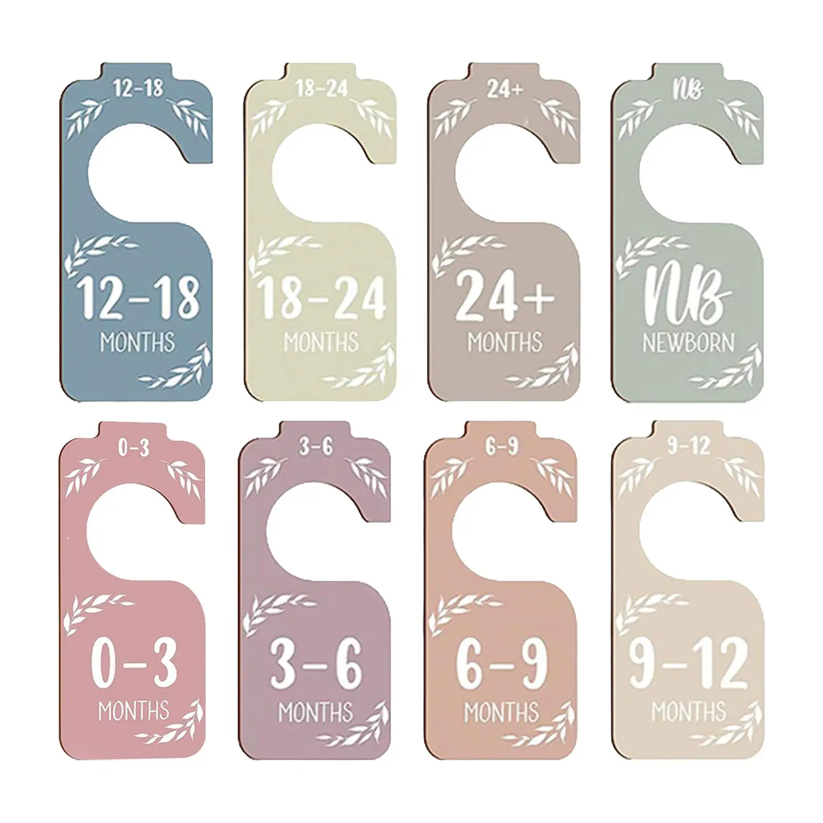8 Pieces Baby Closet Dividers Clothes Size Divider for Home Decoration