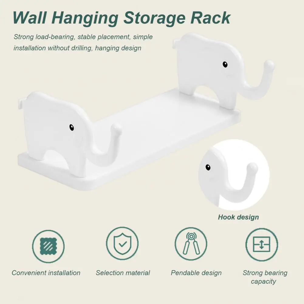 Kitchen Shelf Strong Load-bearing Wall Mounted Wall Shelf Little Elephant Wall Hanging Spice Organiser Household Products