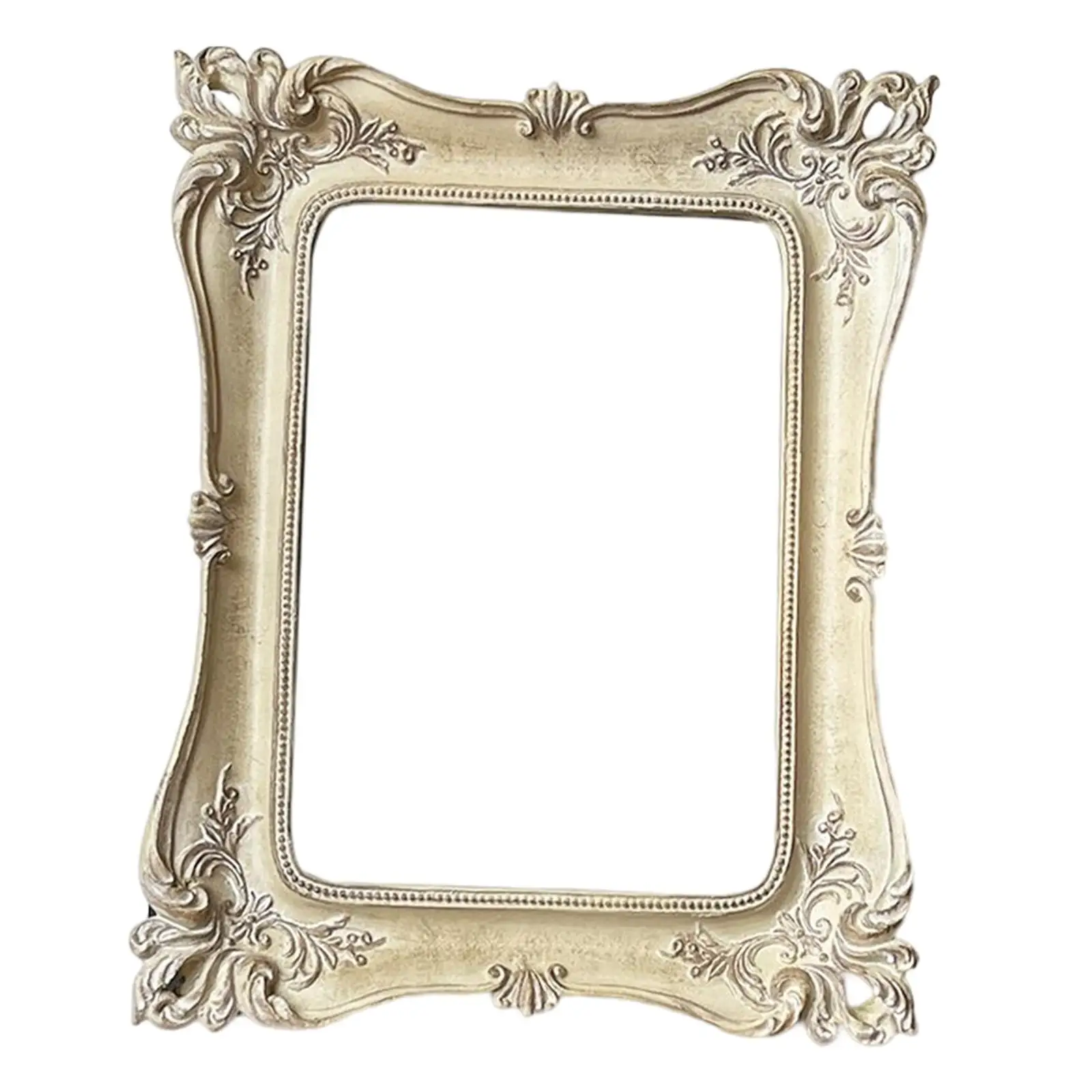 Elegant Antique Picture Frame Rectangle Photo Display Gifts Picture Holder Deluxe Floral Design Home Decor Vintage Photo Frames