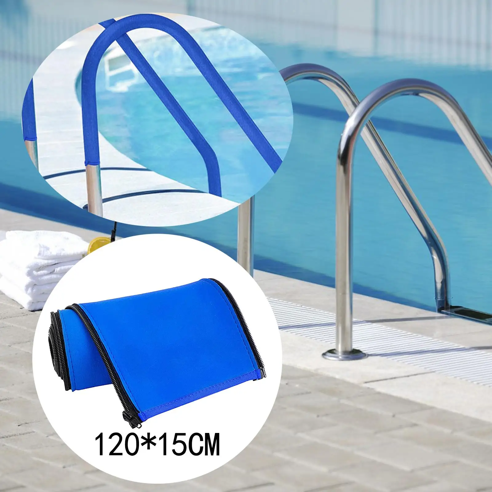 Zippered Pool Handrail Cover Hot Tub Durable Rail Slip Cover Swimming Pool Ladder Pool Hand Cover Pool Handle Cover