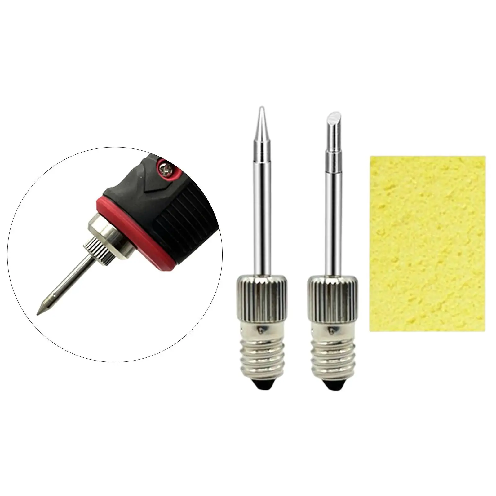 Copper Soldering Iron Tips Kit Soldering Iron Tips Replacement Parts Welding Soldering Tips for E10 Interface Soldering Station