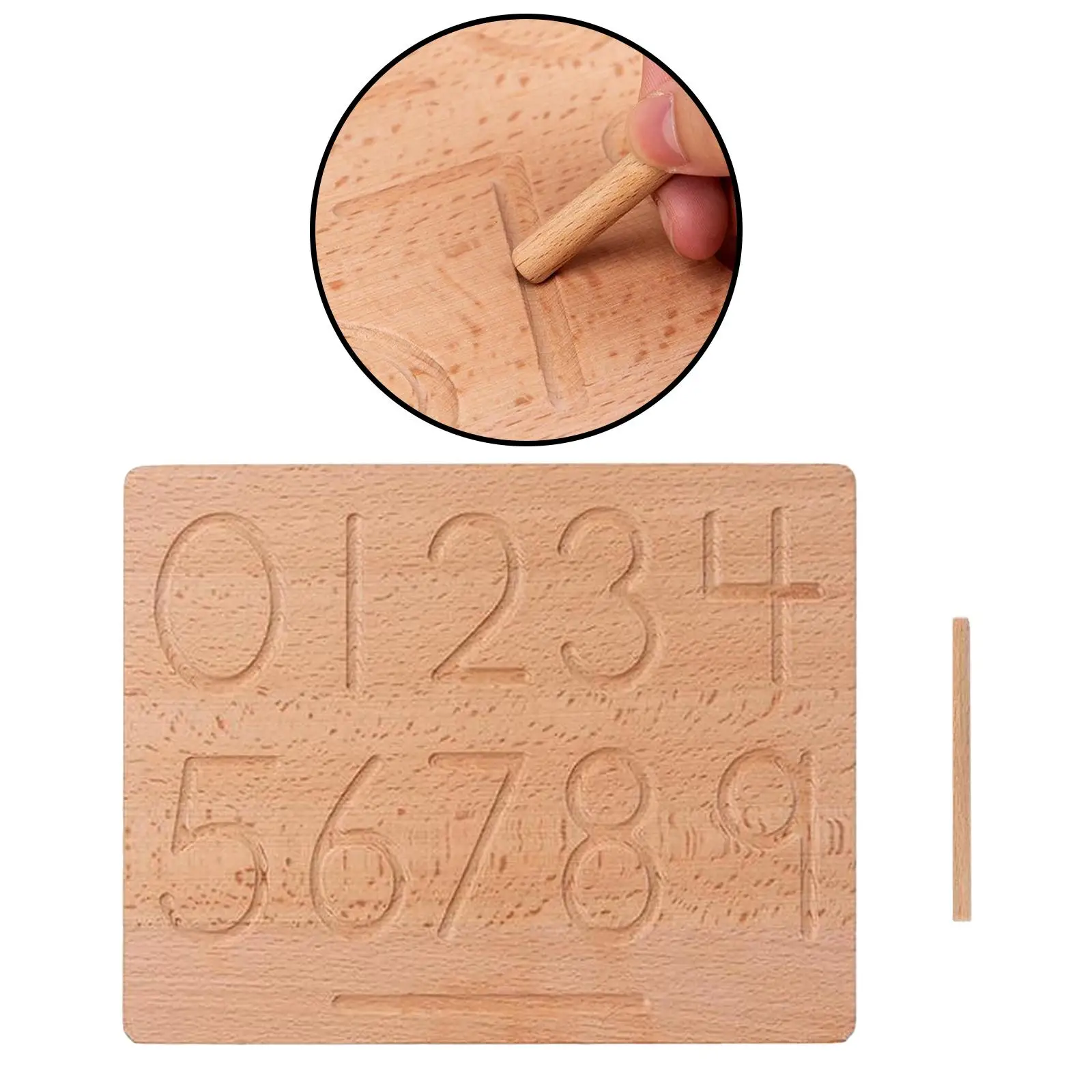 Montessori Alphabet Number Tracing Boards Double Sided Wooden Learning Teaching Material