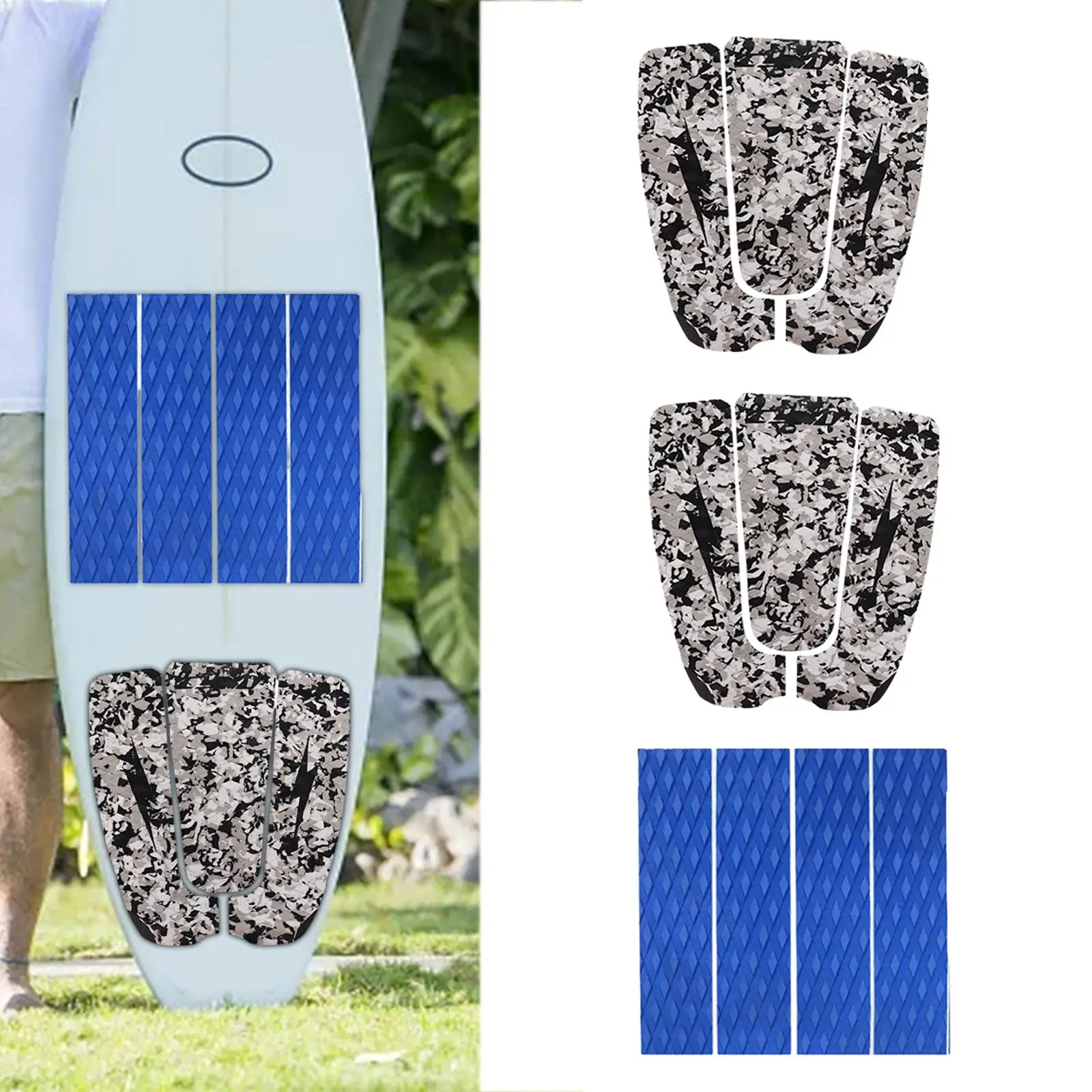 Premium Surfboard Traction Pad, Full Size, Maximum Grip, Sticky, for Surfing or Skimboarding