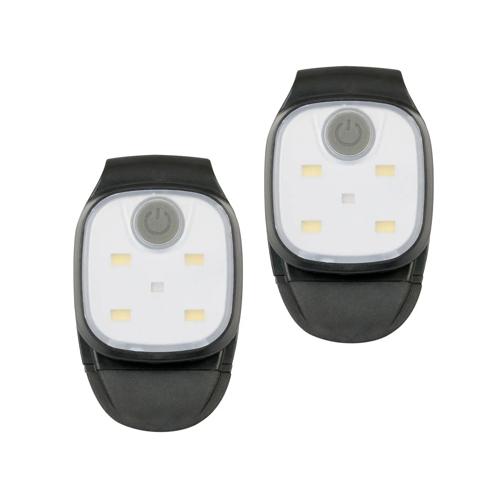 2x LED Flashing Lights 4 Flashing Modes LED Safety Light Clip On for Outdoor Sports Running Hiking Walkers Kids