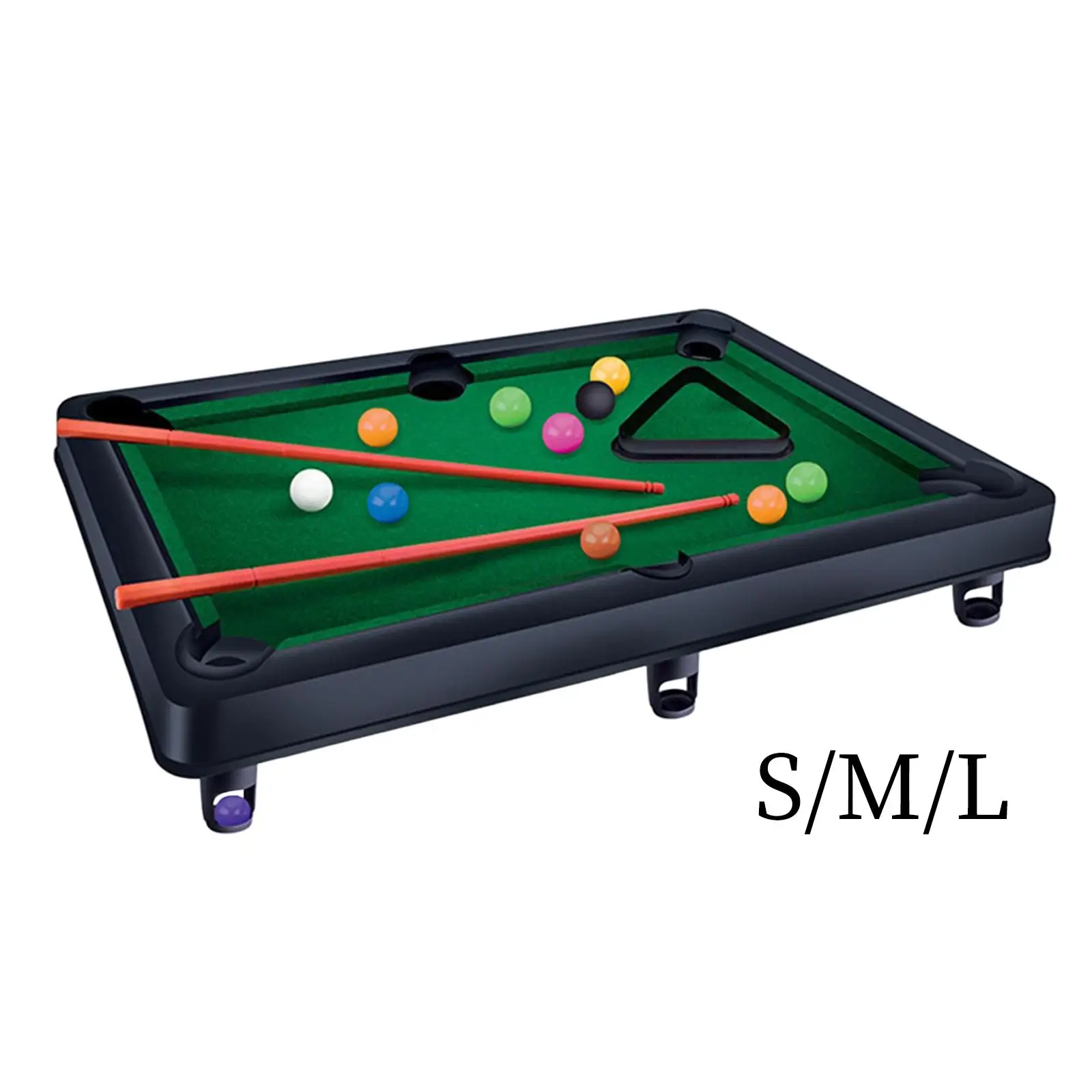 Portable pool table set, miniature billiard game with game balls game set for