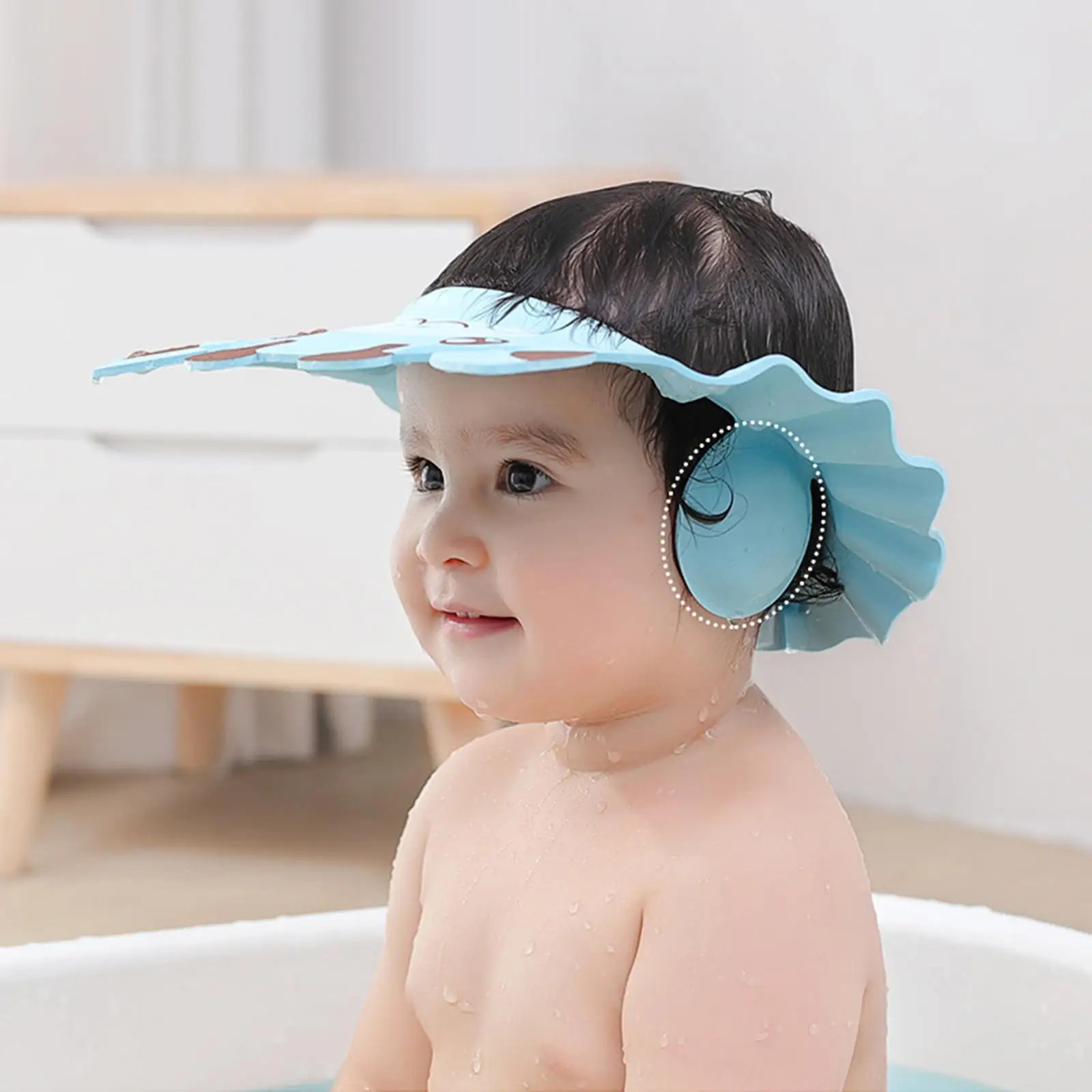 3x Infant Adjustable Baby Bath CAPS Shield Hat Shampoo Bathing Shower Toddler