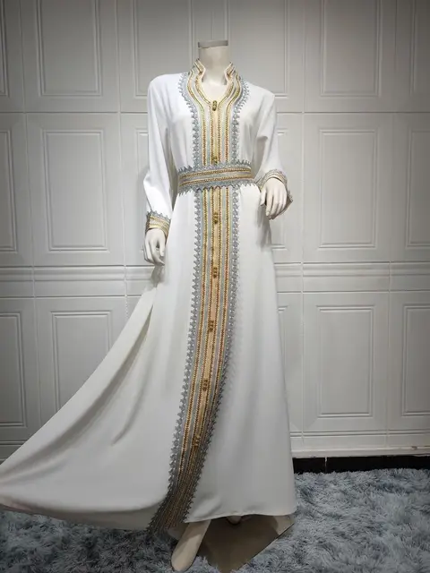 Muslim Dress Women Hijab Abaya Caftan Marocain Long Robe Islamic Clothing  Big Swing Vestido Chiffon Kaftan Turkey Islam Dresses