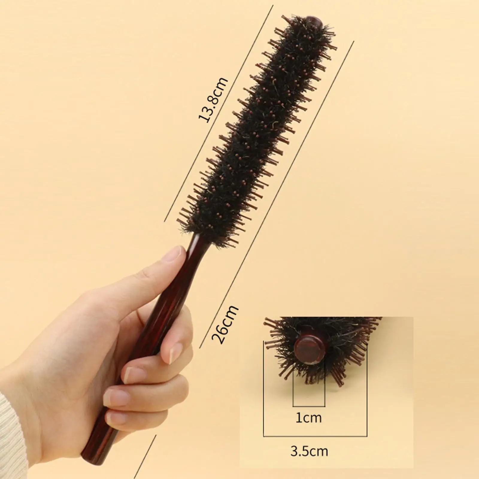 Hair Brush Hair Comb Roller with Nylon Pin Round Brush Roll Comb for Hairdressing Blowing Massaging Scalp Bangs Men Women 