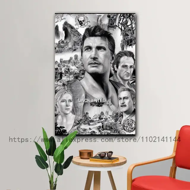 Uncharted 4 A Thiefs End New Game Graphic Print Wall Art - Dualhua