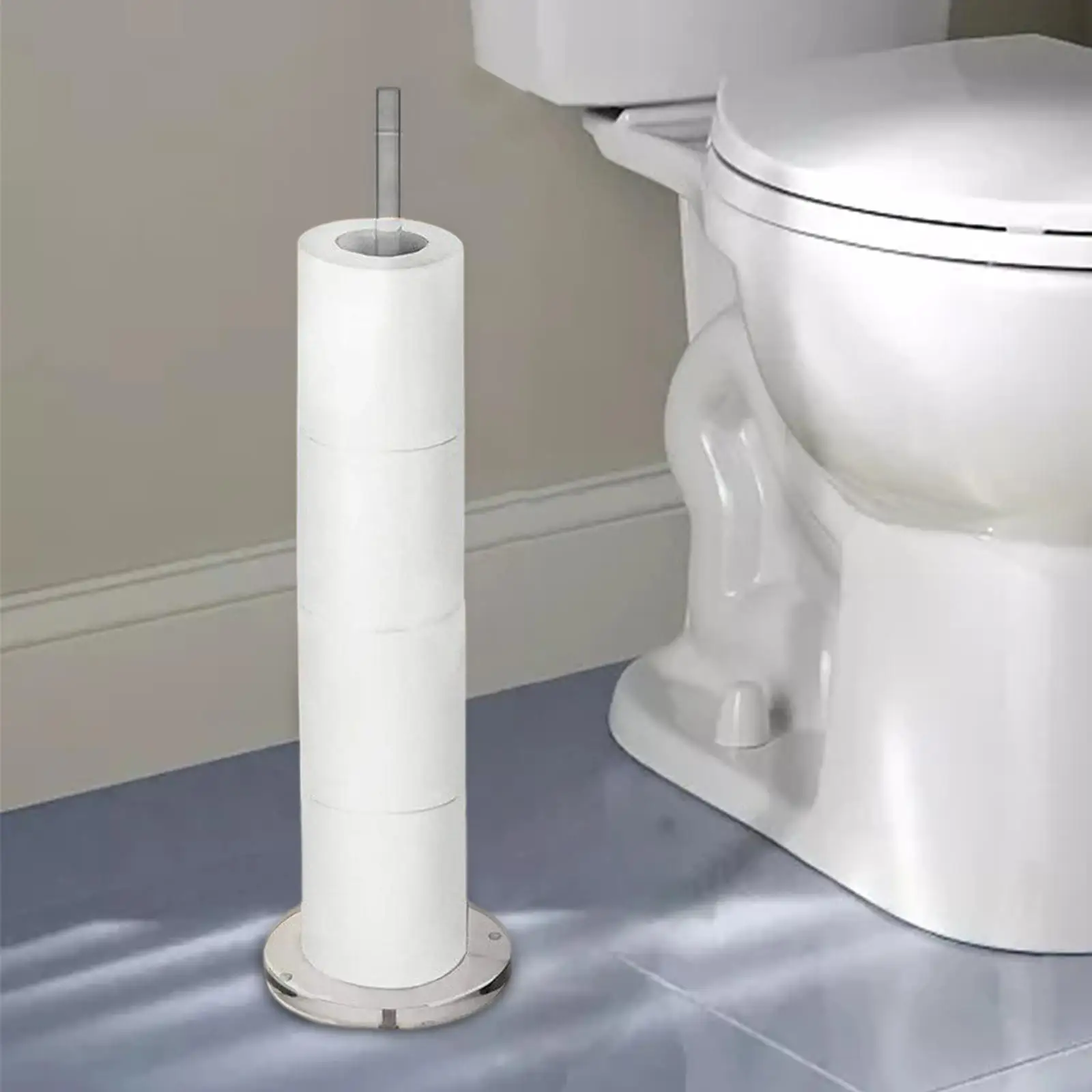 Paper Towel Holder Tissue Modern Sturdy Free Standing Storage for Washroom Office
