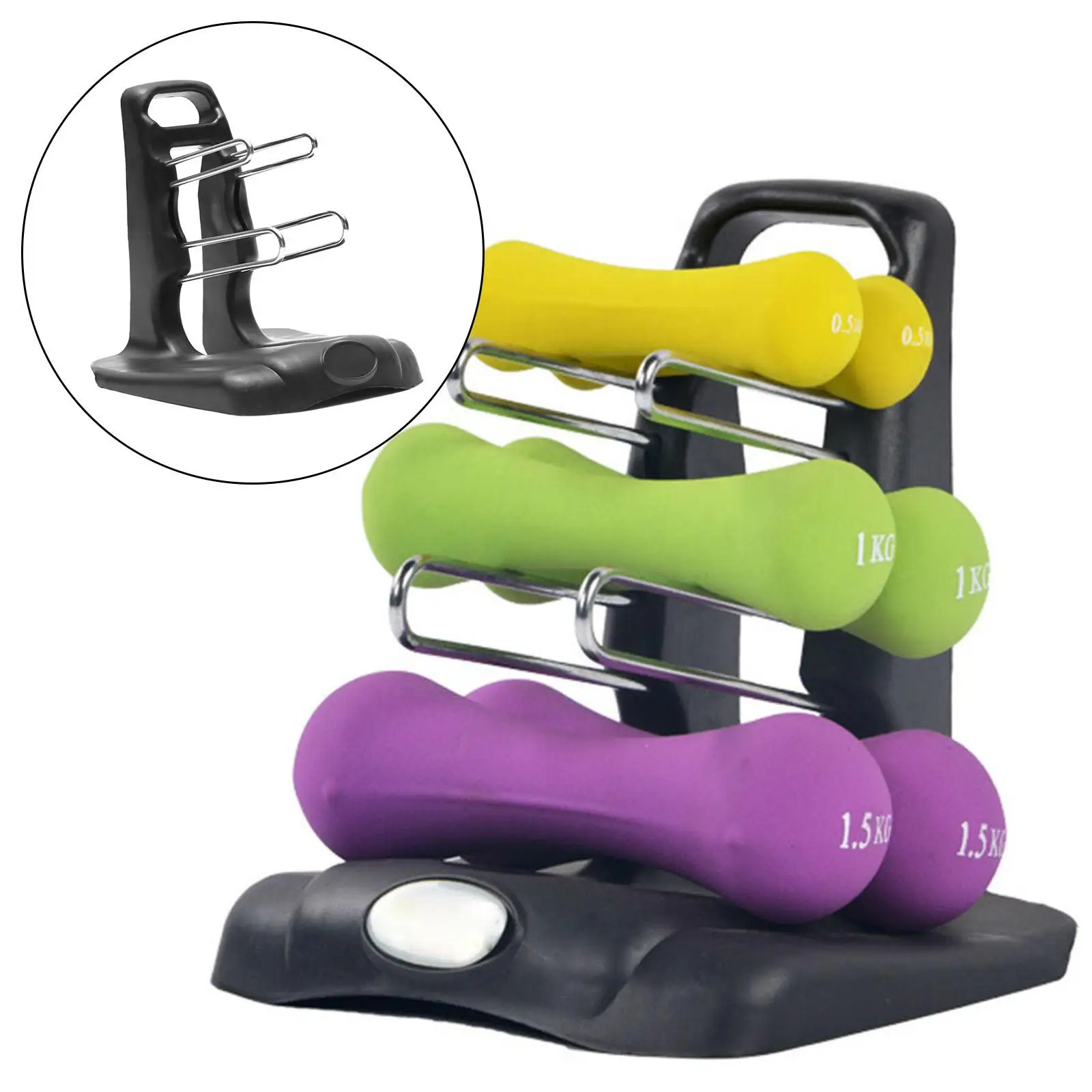 3 Tier Dumbbell Rack Stand Only Storage Rack Organizer Home Gym Exercise