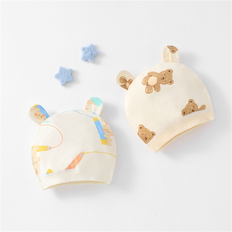 Nette Frühling Infant Krankenhaus Beanie Neugeborenen Baby Mädchen Baumwolle Hut Tolddler Junge Weiche Single-Schicht Hut Hut – Detail 19