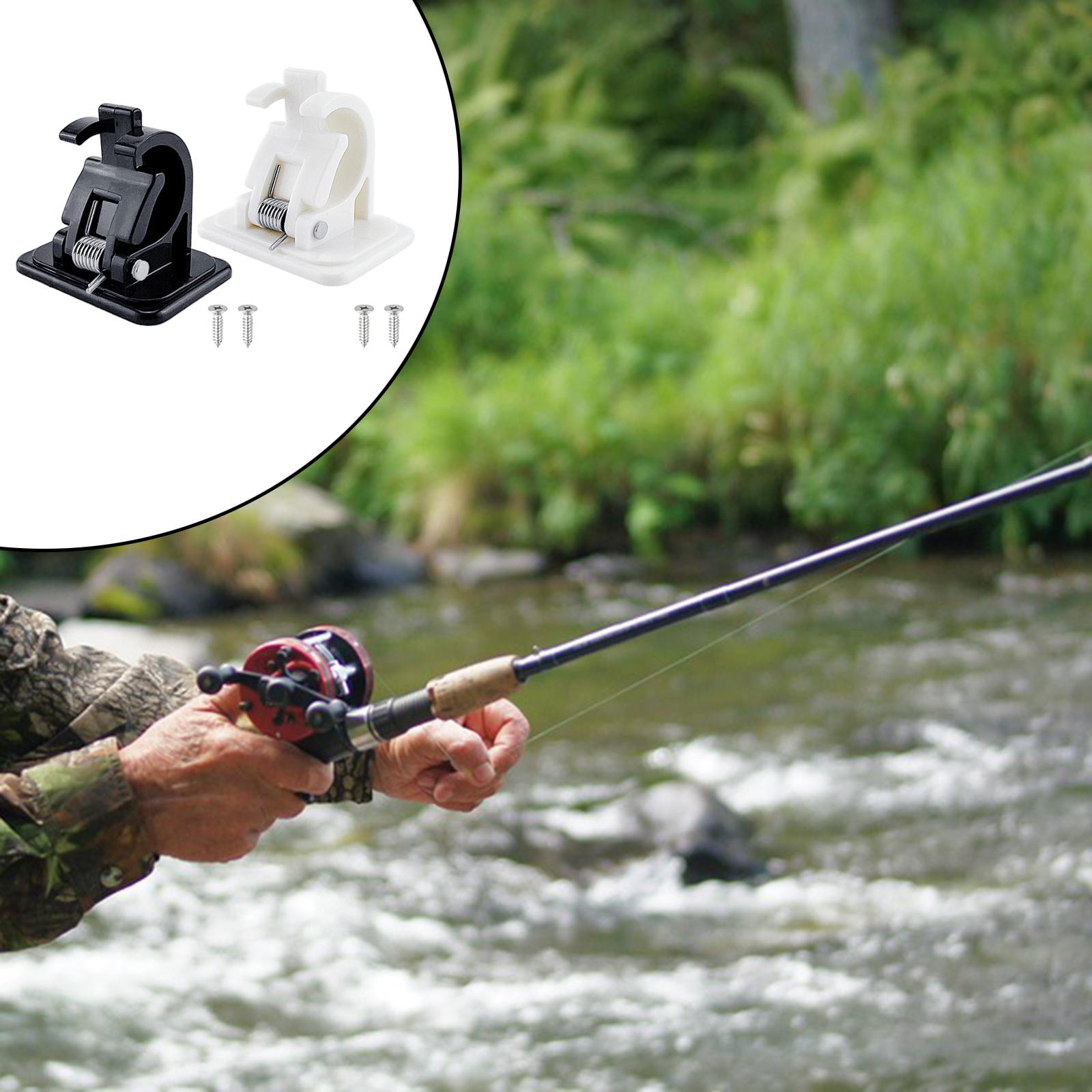 Fishing Pole Rod Holder Clips with Two Screws Clamps Holder Walls Rod Rests