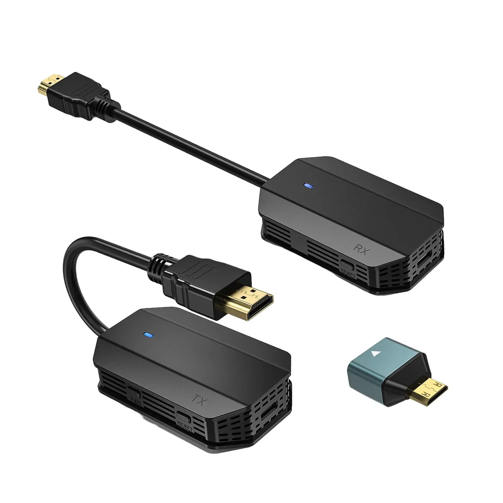 HDMI Transmitter and Receiver Wireless Screen Mirroring HDMI Wireless Extender for Video Audio Laptops PC Projector