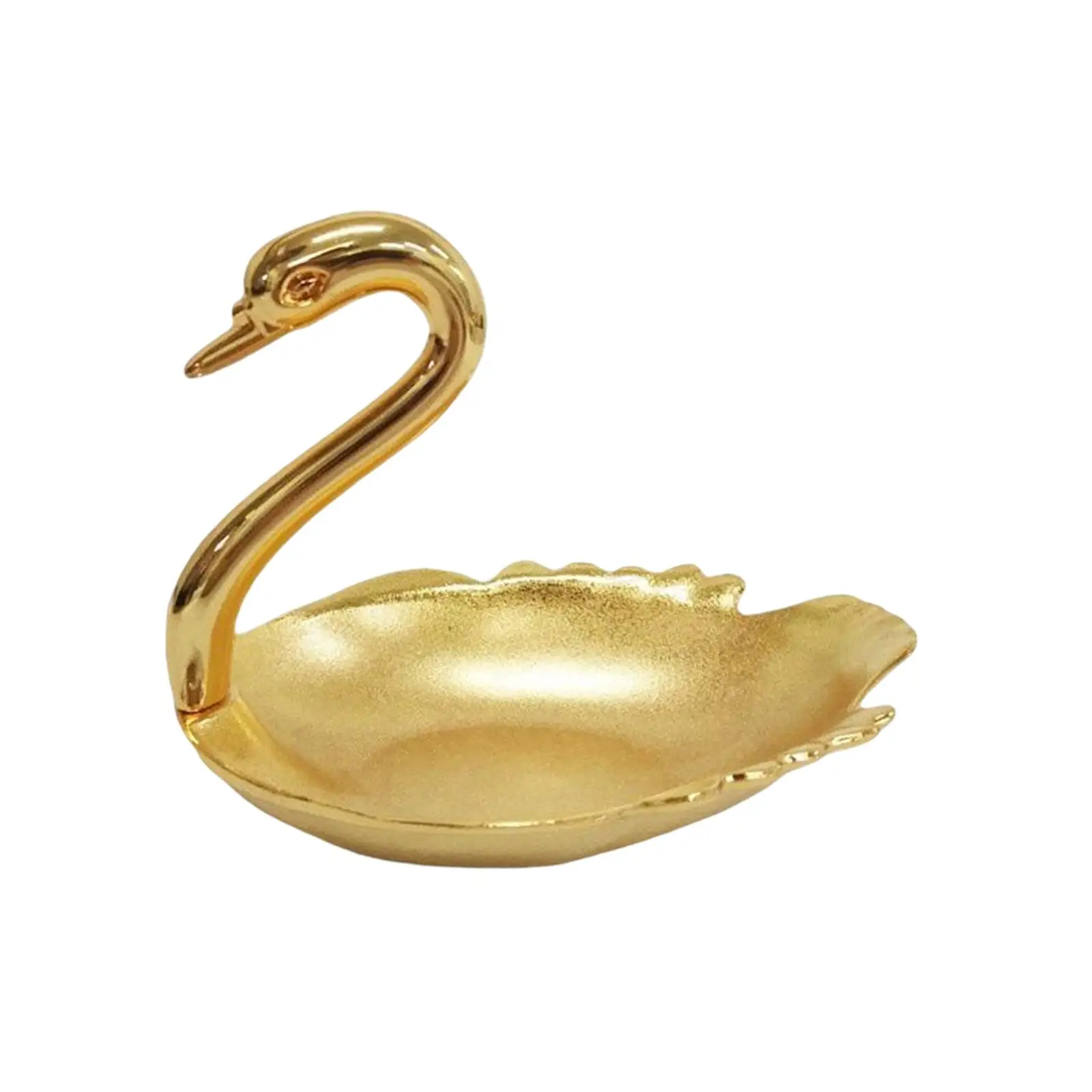 Metal Swan Shape Fruits Serving Tray Cookie Storage Bowl Candy Dish Dessert Platter for Table Desk Bar Buffet Decoration