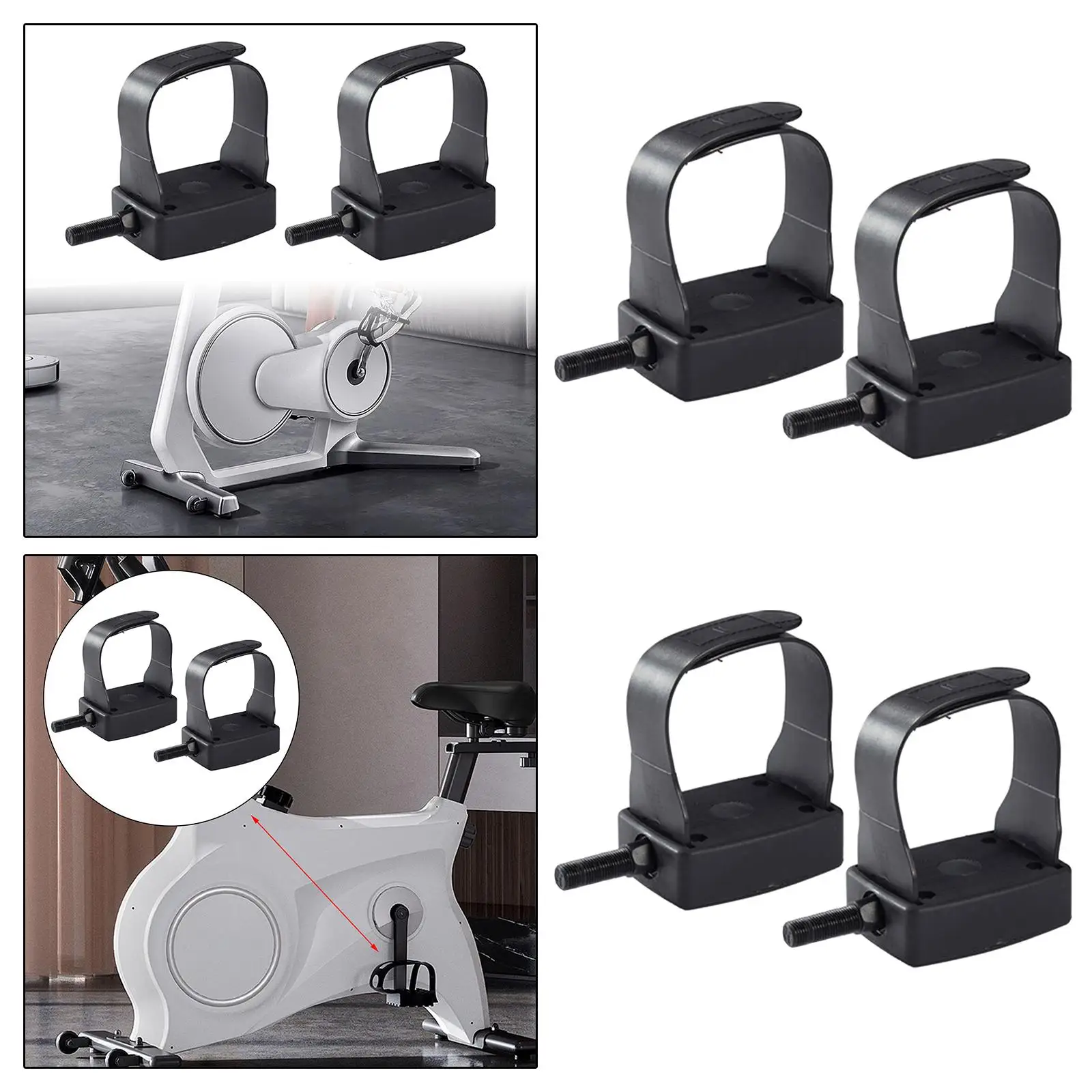 1 Pair Simple to Install Universal Exercise Bike Pedals for Riding Bike Commute