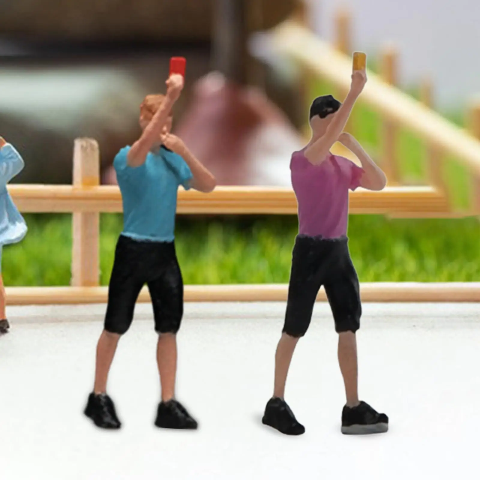 1:64 People Figures Sand Table Ornament DIY Crafts Miniature Referee Figurines for Micro Landscapes Photography Props Decoration