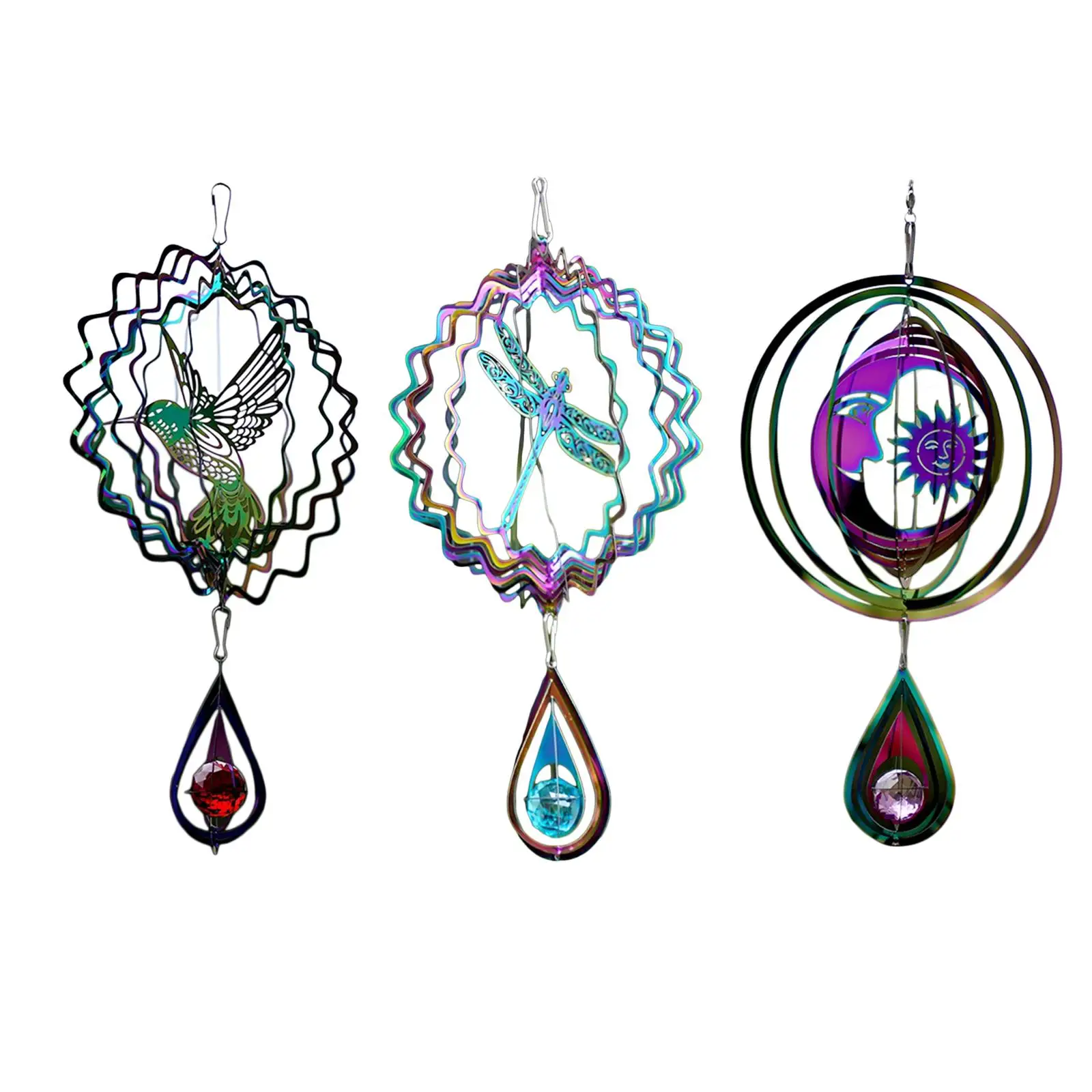 Metal Wind Spinner Garden Decorative Windchime for Patio Outside Living Room