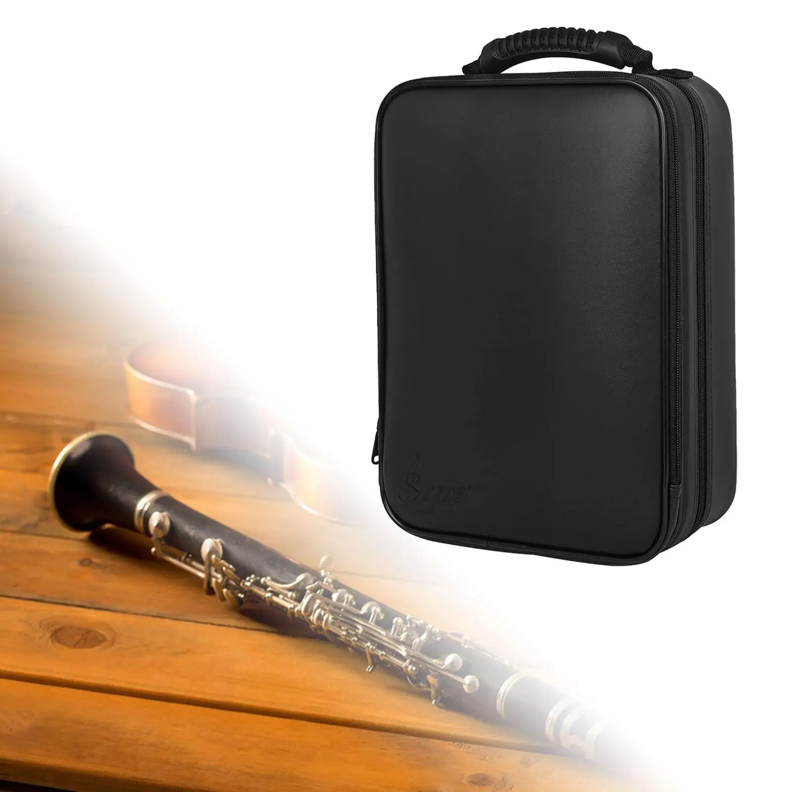 Clarinet Case Clarinet Gig Bag Beginner Case, Durable, Storage Box, PU Leather with Shoulder Strap for Travel Outdoor