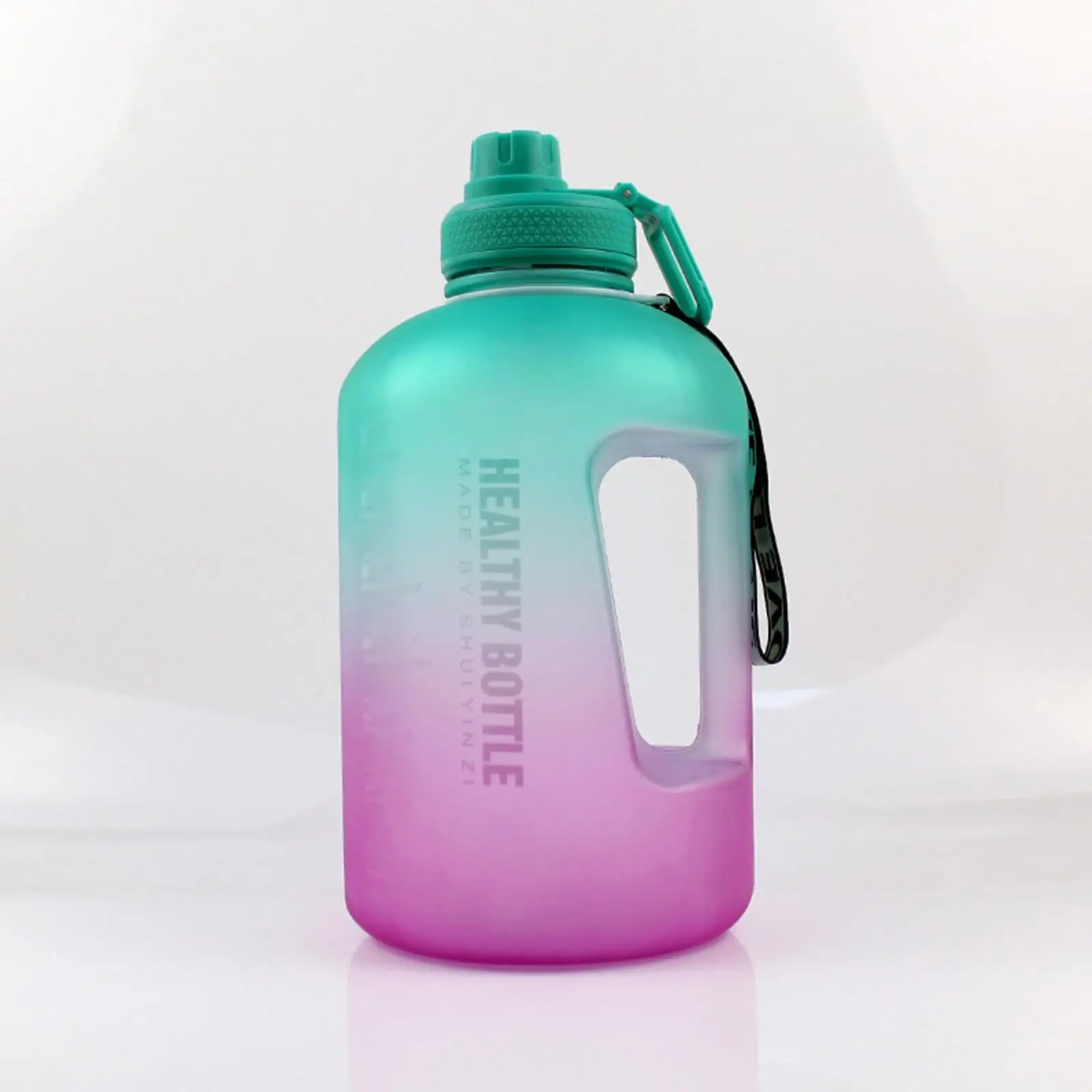 Durable Water Bottle with Straw ,  Jug Time Marker with Handle Motivational 2200ml Capacity for  Activity Camping 