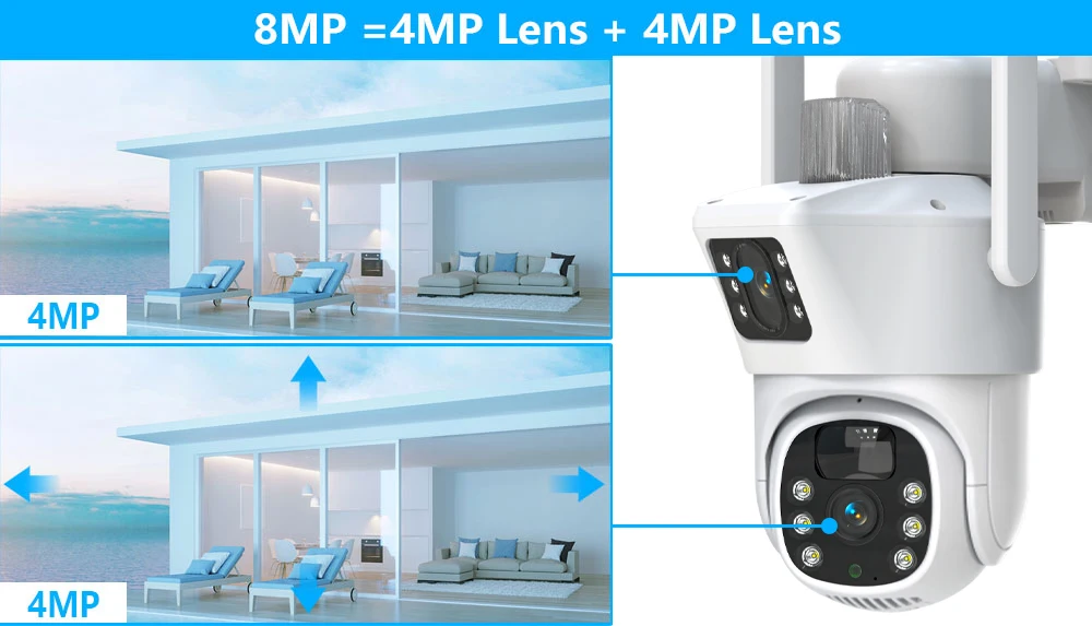 Nombre 4, Eseecloud aplicativo solar 4k 8mp zoom wifi bateria lente dupla ptz solar telas duplas ai pir detectar segurança cctv vigilância ip