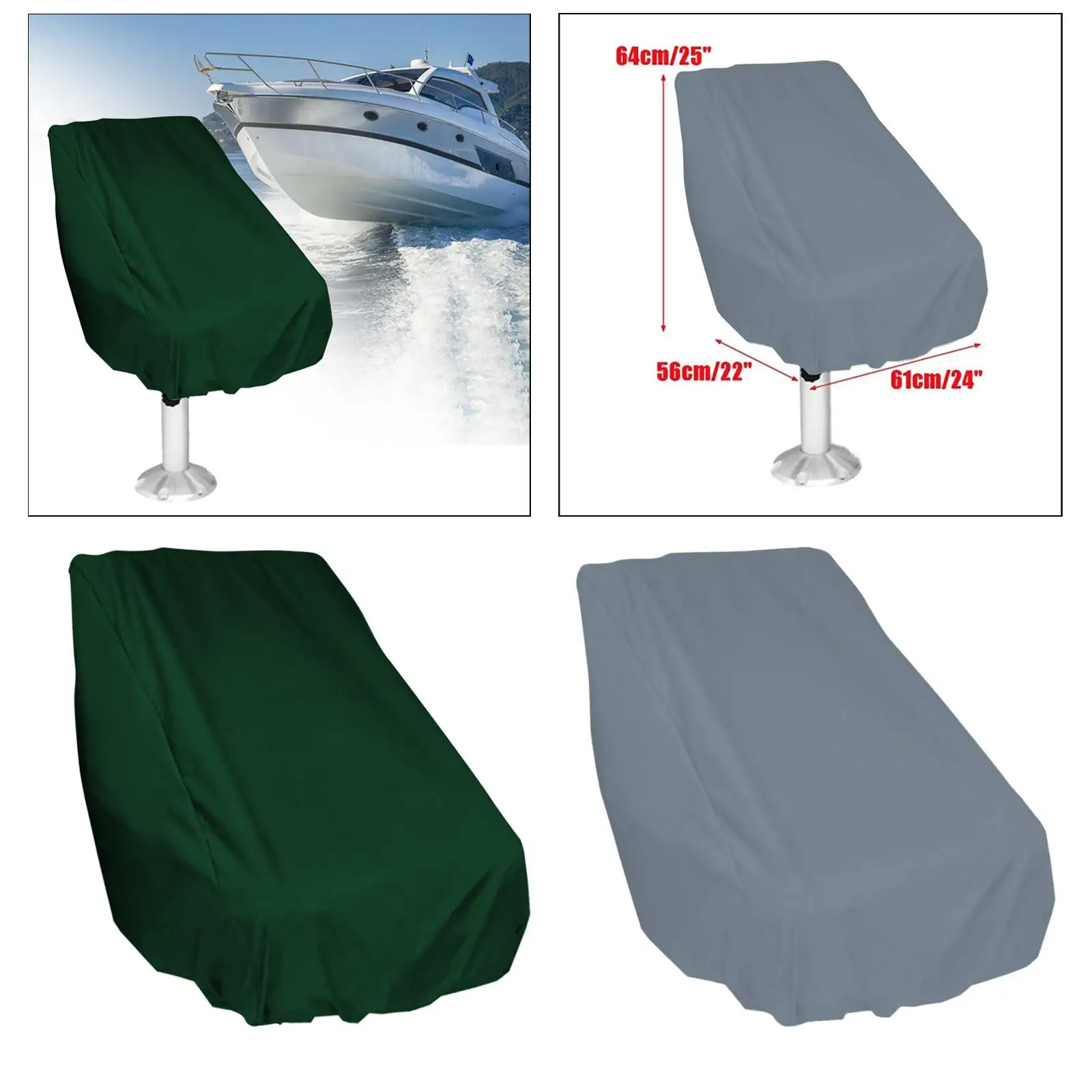 Boat Seat Cover Oxford Fabric Outdoor Heavy Duty Weather Resistant Helm Chair Protective Covers