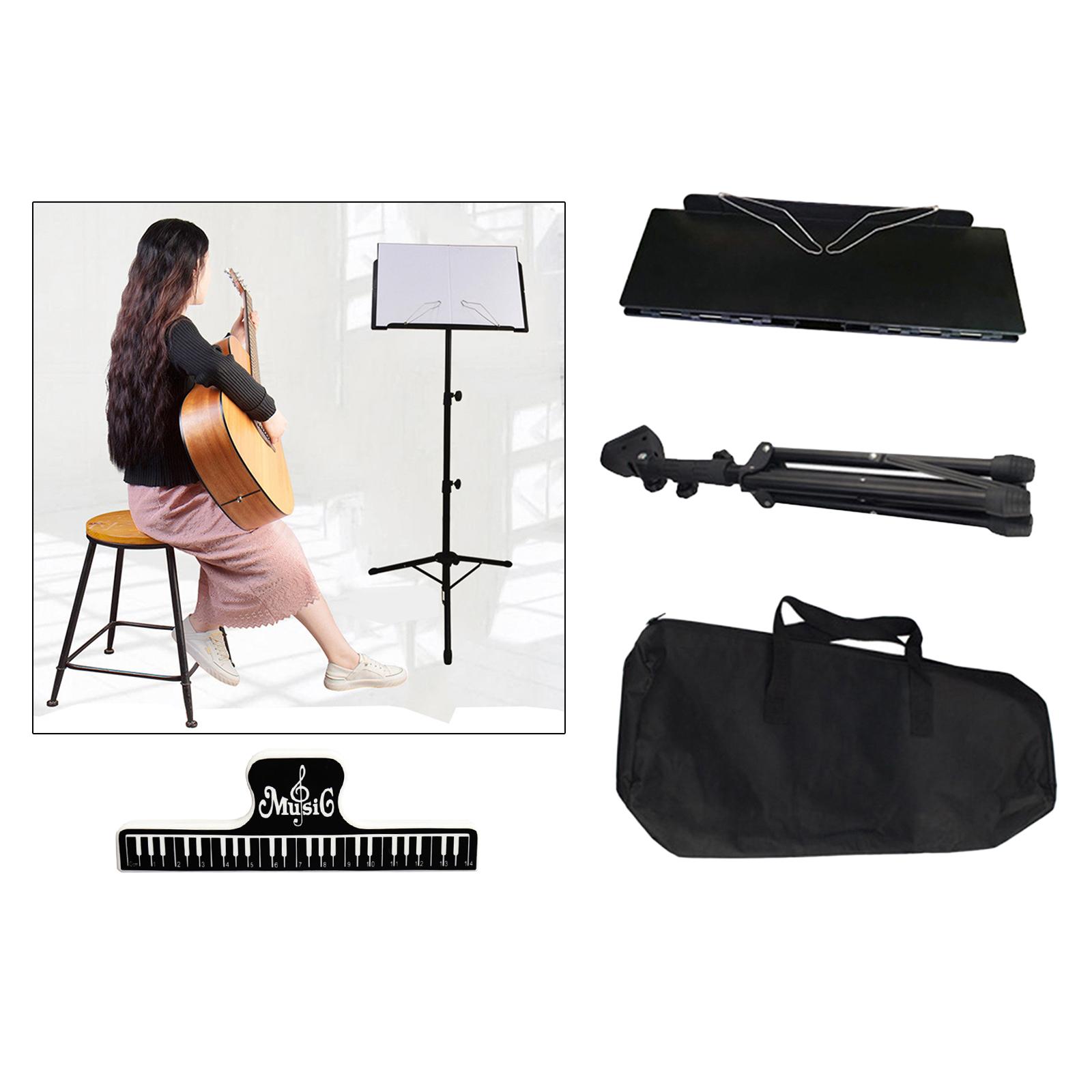 Professional Musical Stand W / Clip Holder Adjustable Height From 26 