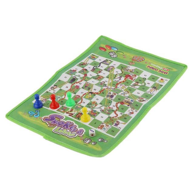 50 Sets Portable Snake And Ladder Board Game Set Flight Chess