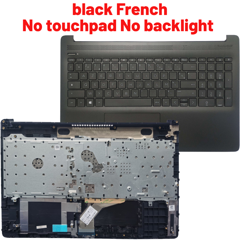 For HP 15-DA 15-DB 15T-DA 15T-DB 250 255 G7 TPN-C135 TPN-C136 Russian/US/UK/French/Spanish/Latin laptop keyboard palmrest upper