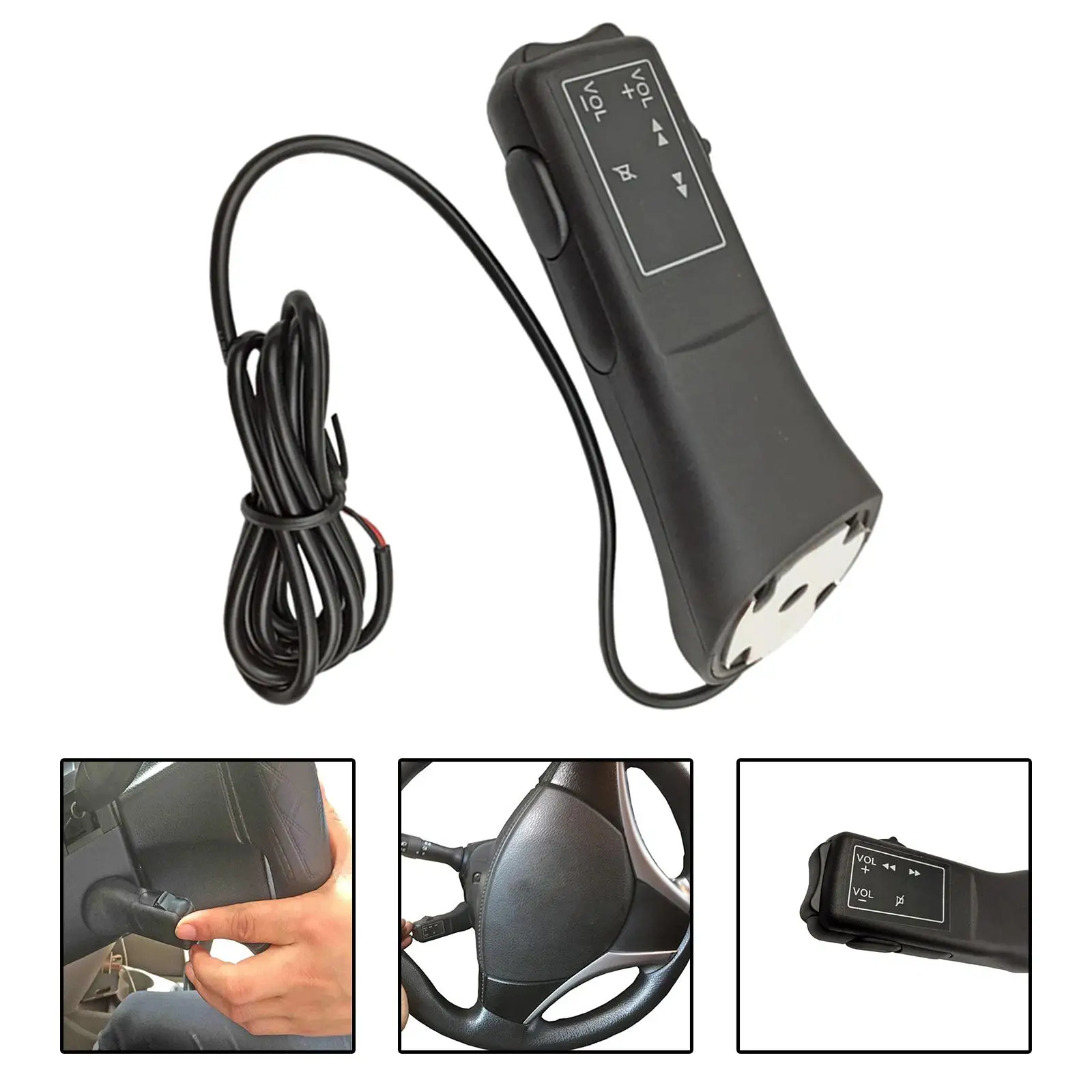 Car Radio Wired Controller 5 Keys Car Auxiliary Accessories Steering Wheel Button Fit for Car Radio Easy to Install Accessory