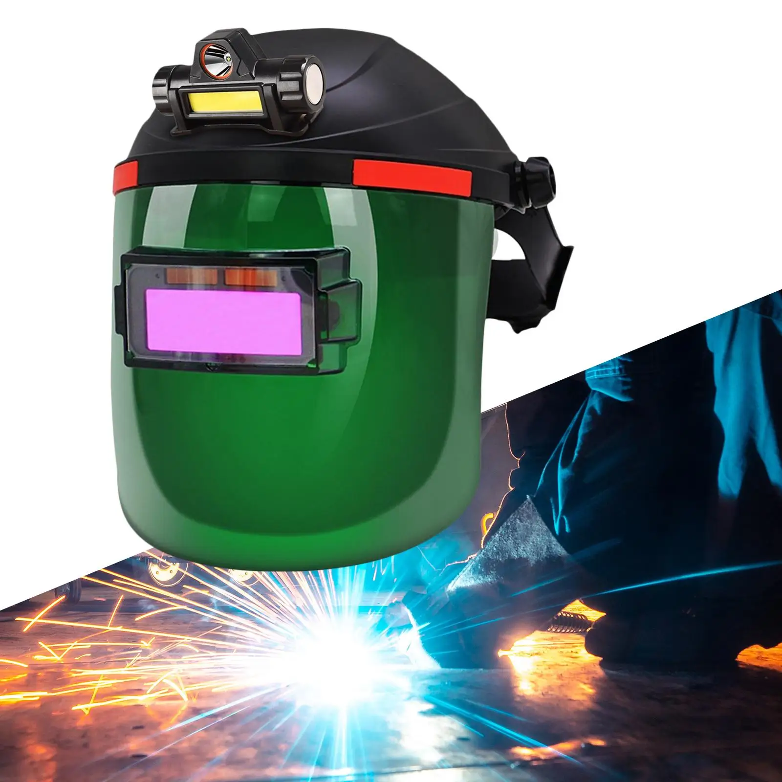 Large View Area Weld Grinding Welder Mask Helmet Auto Darkening Welding Welder Lens for TIG Mig All Welding Applications