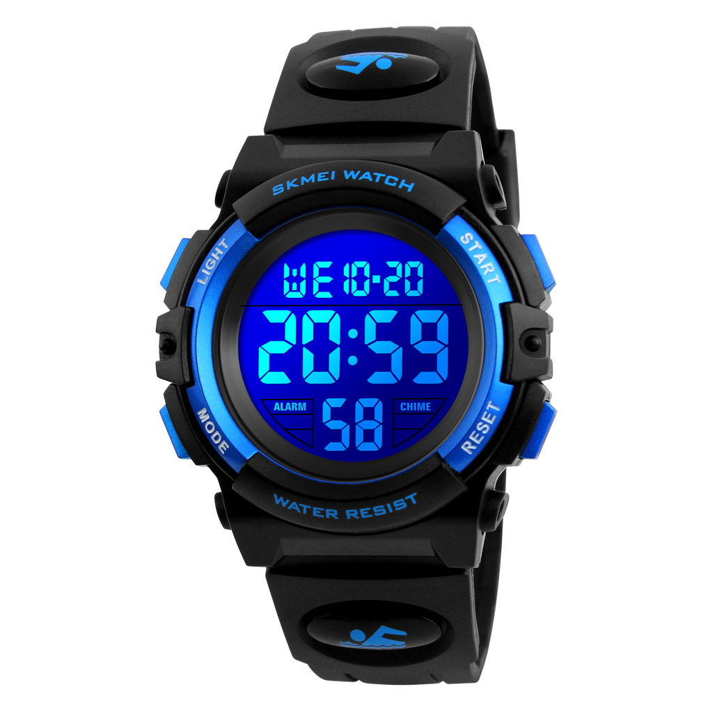 Skmei LED Light Display Digital Children's Watches For Boys Girls Watch Alarm Clock 5Bar Waterproof Kids Wristwatches 1266